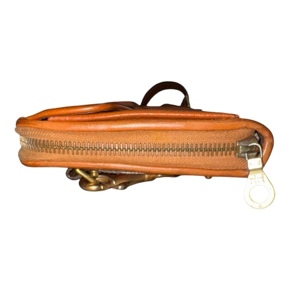 Rare Vintage 1980s Dooney & Bourke All Weather Leather Tan Crossbody Purse - Picture 4 of 16